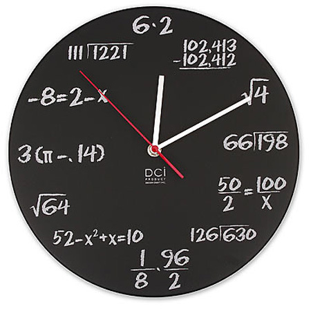 reloj matemático, reloj original